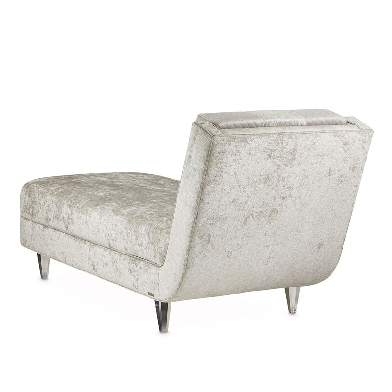 AICO Lanna Armless Chaise in Storm Silver Mist