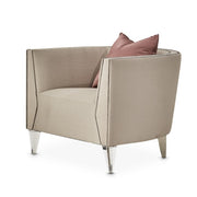 AICO Furniture Linea Matching Chair Metallic in Silver Mist image