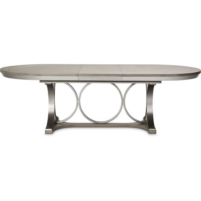 AICO Eclipse Oval Dining Table in Moonlight