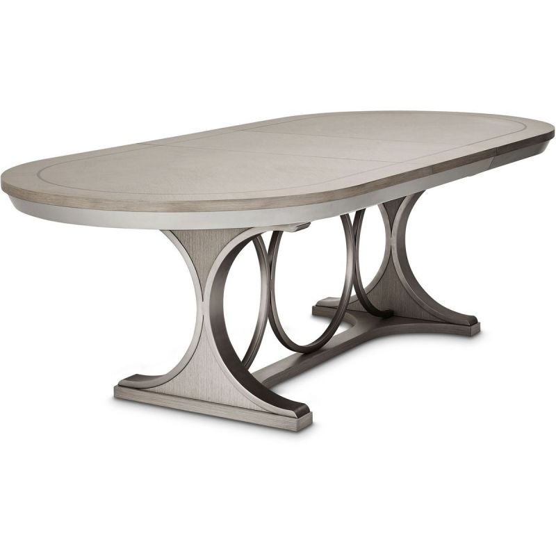 AICO Eclipse Oval Dining Table in Moonlight