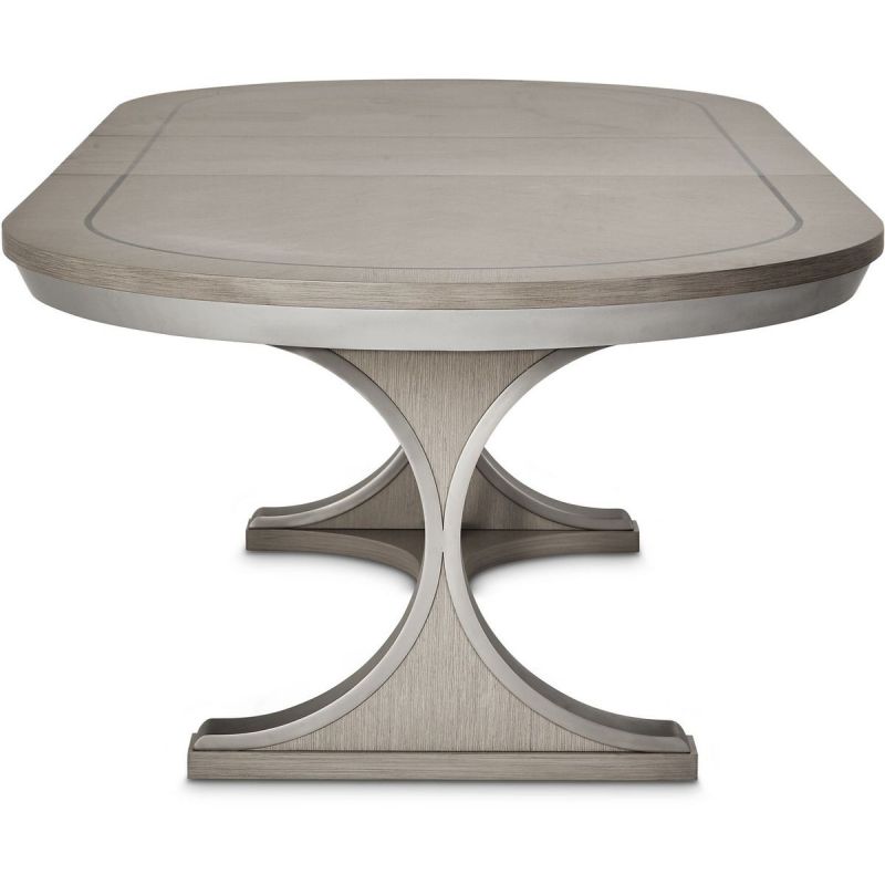 AICO Eclipse Oval Dining Table in Moonlight