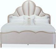 AICO Malibu Crest Queen Scalloped Panel Bed in Chardonnay image