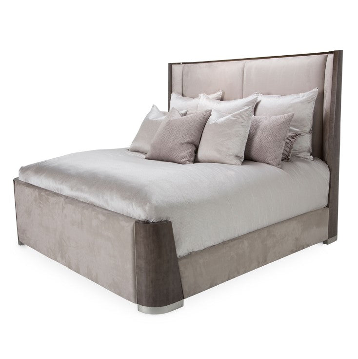 AICO Roxbury Park Queen Dual-Panel Bed in Slate image