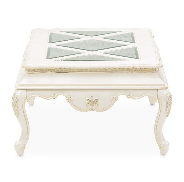 AICO Lavelle Rectangular Cocktail Table in Classic Pearl