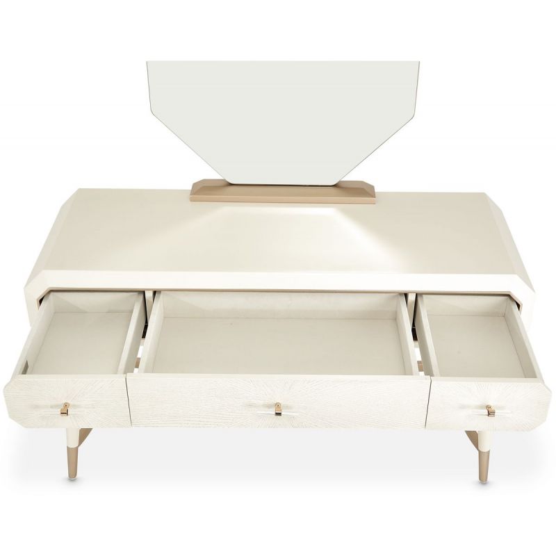 AICO La Rachelle Vanity Desk in Medium Champagne