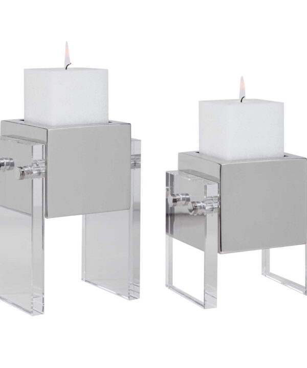 SUTTON CANDLEHOLDERS, S/2