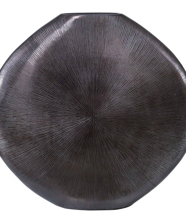 GRETCHEN VASE, BLACK NICKEL DECOR