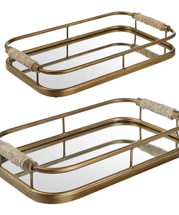 ROSEA TRAYS, S/2 DECOR AC00011