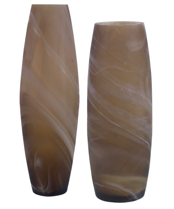 DELICATE SWIRL VASES DECOR, S/2