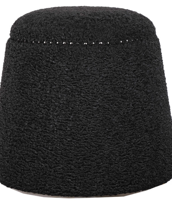 GUMDROP OTTOMAN, BLACK CHAIR