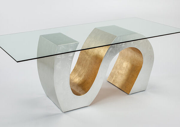 Goldleaf and silverleaf Dining room table