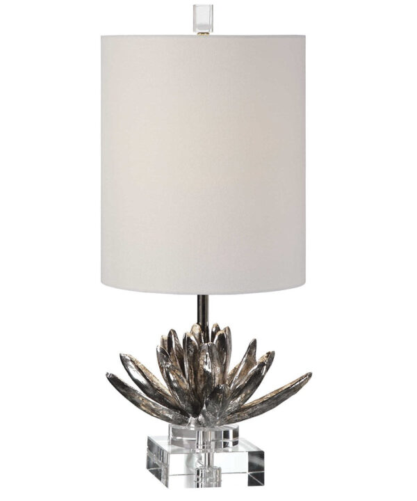 SILVER LOTUS ACCENT LAMP