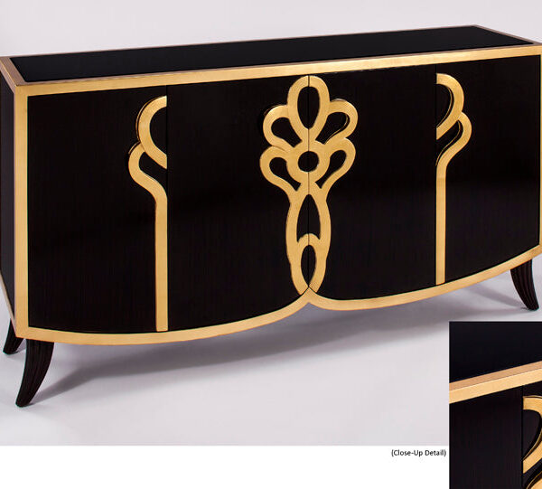Very Dark Espresso Goldleaf finish Console SKU: CO00024