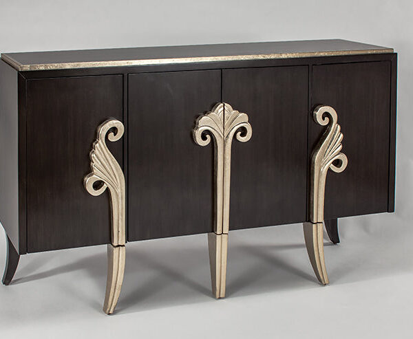 Espresso with Champagne Mettalic Finish Console SKU: CO00010