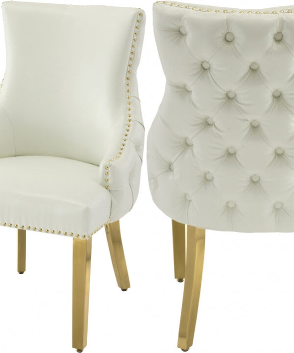 Tuft Faux Leather Dining Chair