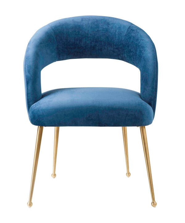 ROCCO SLUB NAVY DINING CHAIR