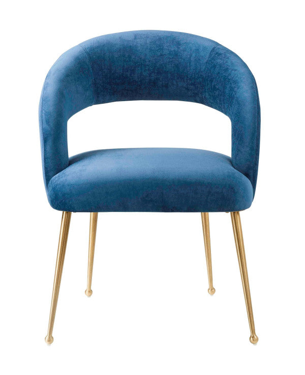 ROCCO SLUB NAVY DINING CHAIR