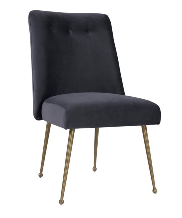 BATIK GREY VELVET DINING CHAIR