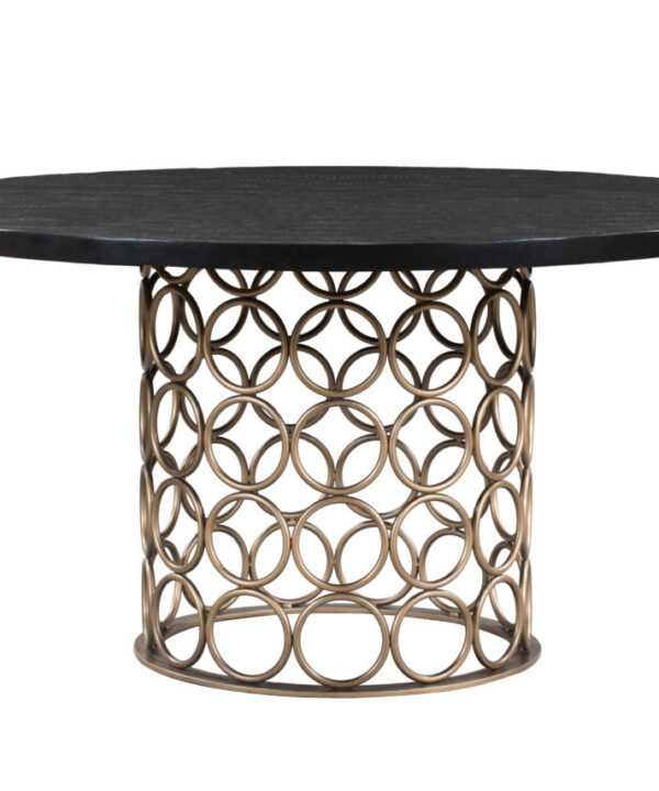 VALENTINA BRASS ROUND DINING  ROOM TABLE