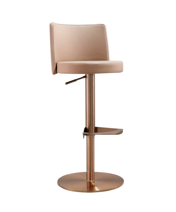 LOOSHA CAFE AU LAIT AND ROSE GOLD ADJUSTABLE STOOL