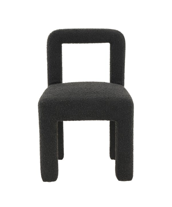 HAZEL BLACK BOUCLE DINING CHAIR