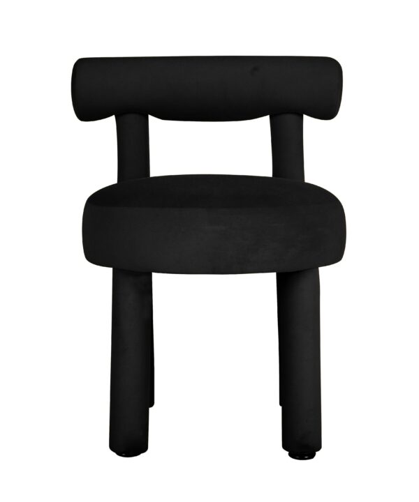 CARMEL BLACK VELVET DINING CHAIR