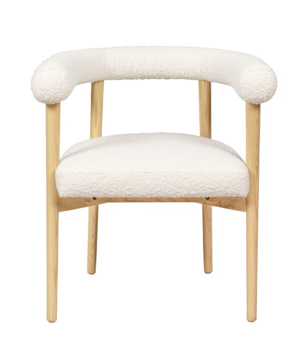 SPARA CREAM BOUCLE DINING CHAIR