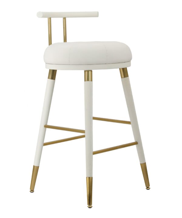 JUNIPER WHITE VEGAN LEATHER COUNTER STOOL