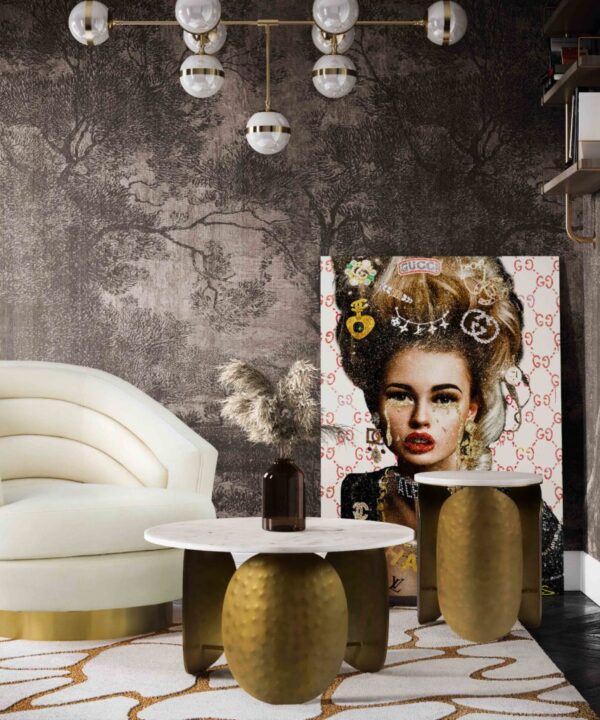 INDIO WHITE MARBLE COCKTAIL OCCASIONAL TABLE