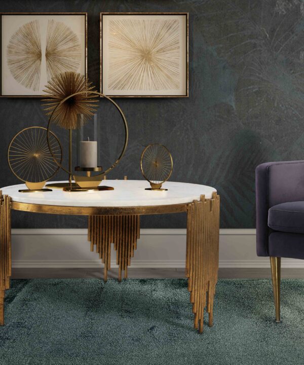 WATERFALL MARBLE COFFEE OCCASIONAL TABLE
