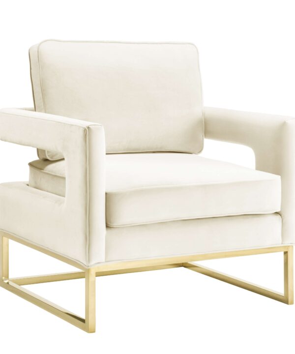 AVERY CREAM VELVET CHAIR