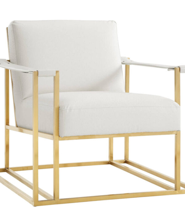 BAXTER OSTRICH PRINT CHAIR IN CREAM
