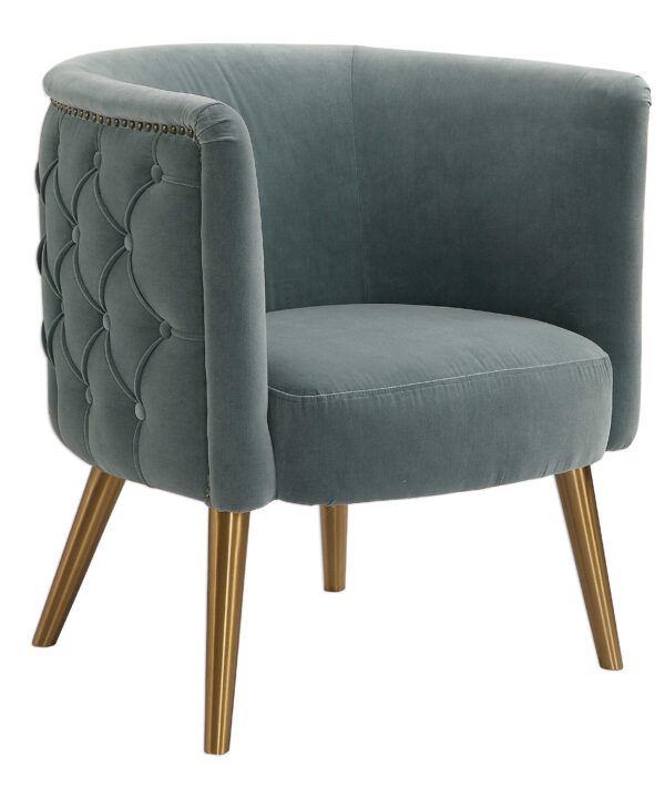 SLATE BLUE ACCENT CHAIR SKU: AC0006