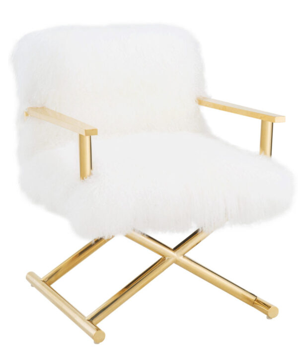 JODI WHITE SHEEPSKIN CHAIR