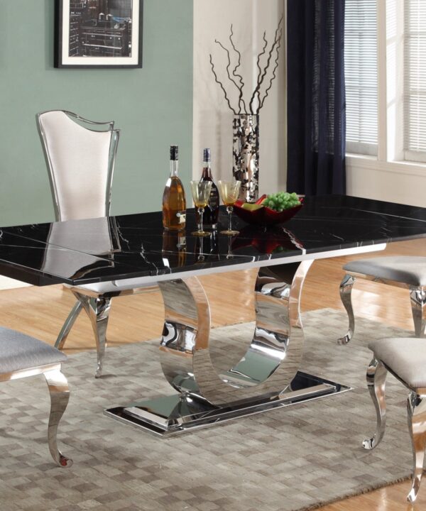NADIA MARBLE 4 PC DINING SET SKU: DRS00015
