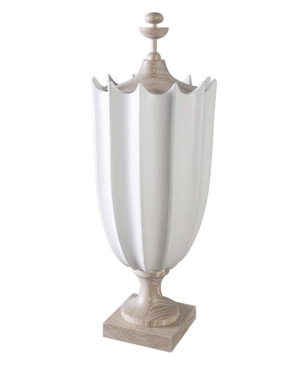 CRENULATED URN - MATTE WHITE GRANDE