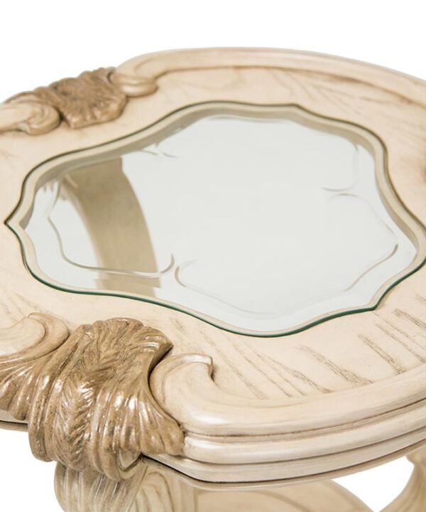 Aico Platine de Royale Chairside Table in Champagne image