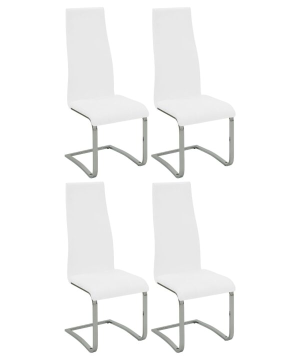 Montclair High Back Dining Chairs Black and Chrome (Set of 4)