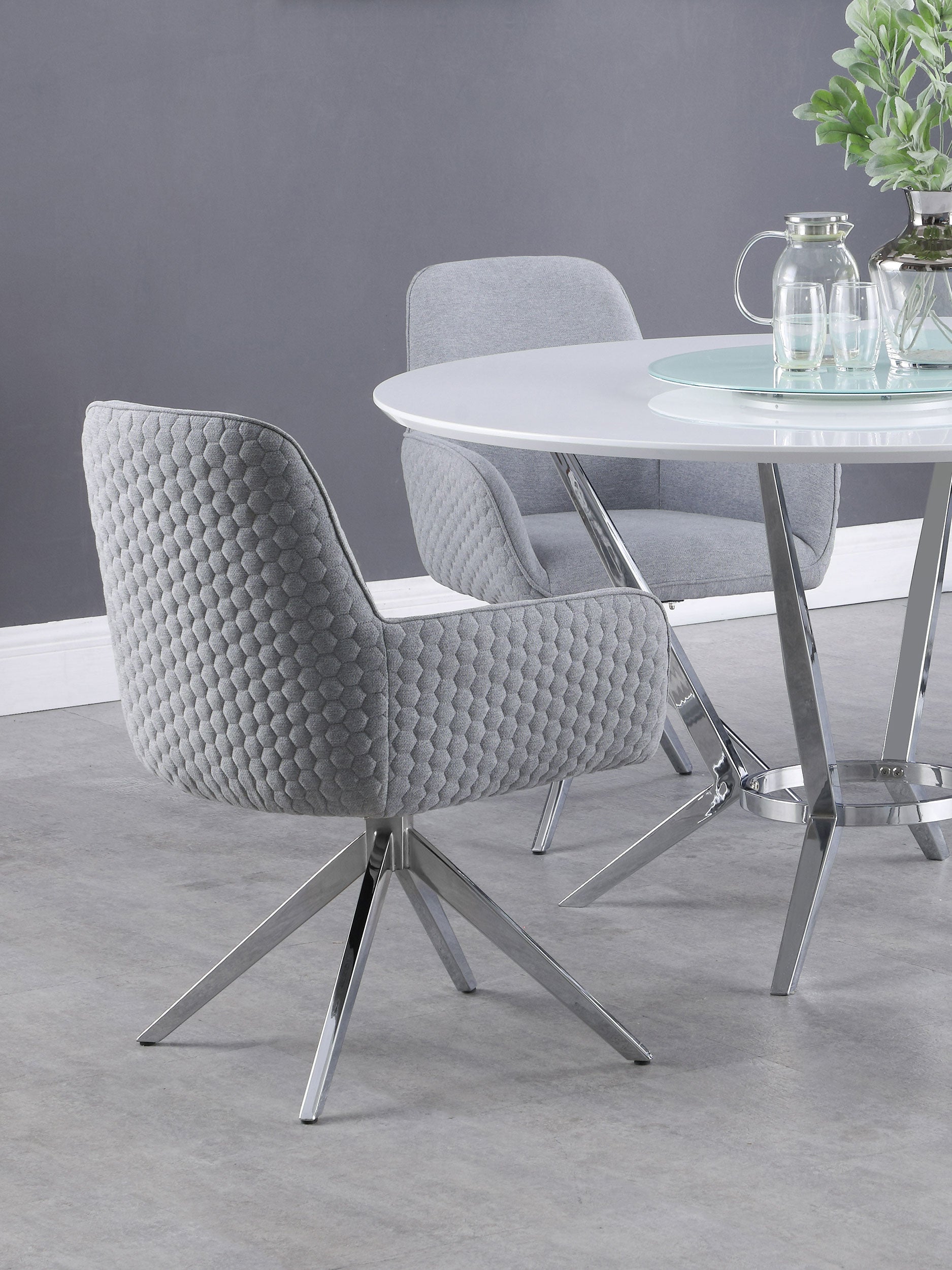 Abby Swivel Dining Arm Chair - Luxe Home Furnishings (Jersey City, NJ)