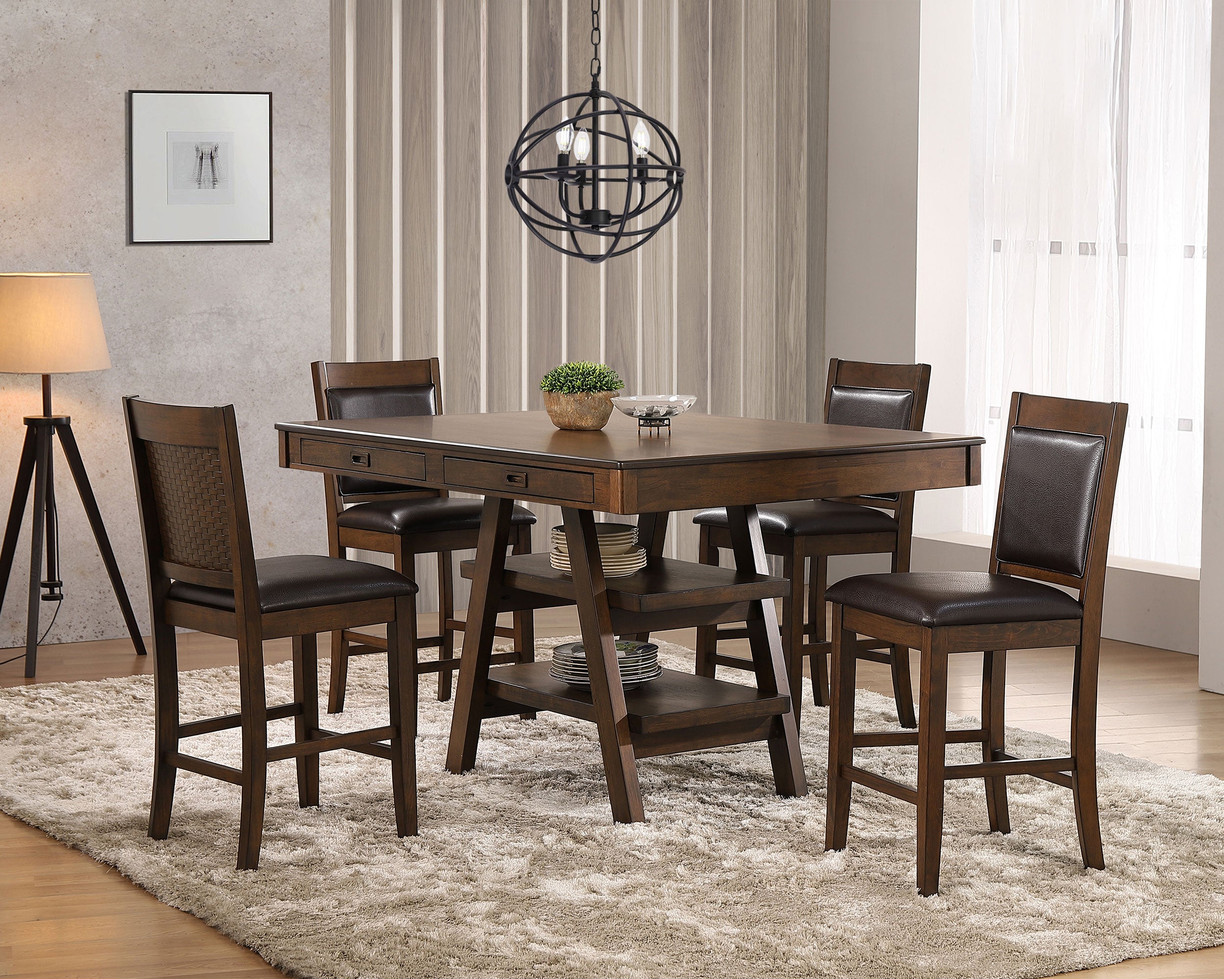 Dewey Counter Height Dining Set - Luxe Home Furnishings (Jersey City, NJ)