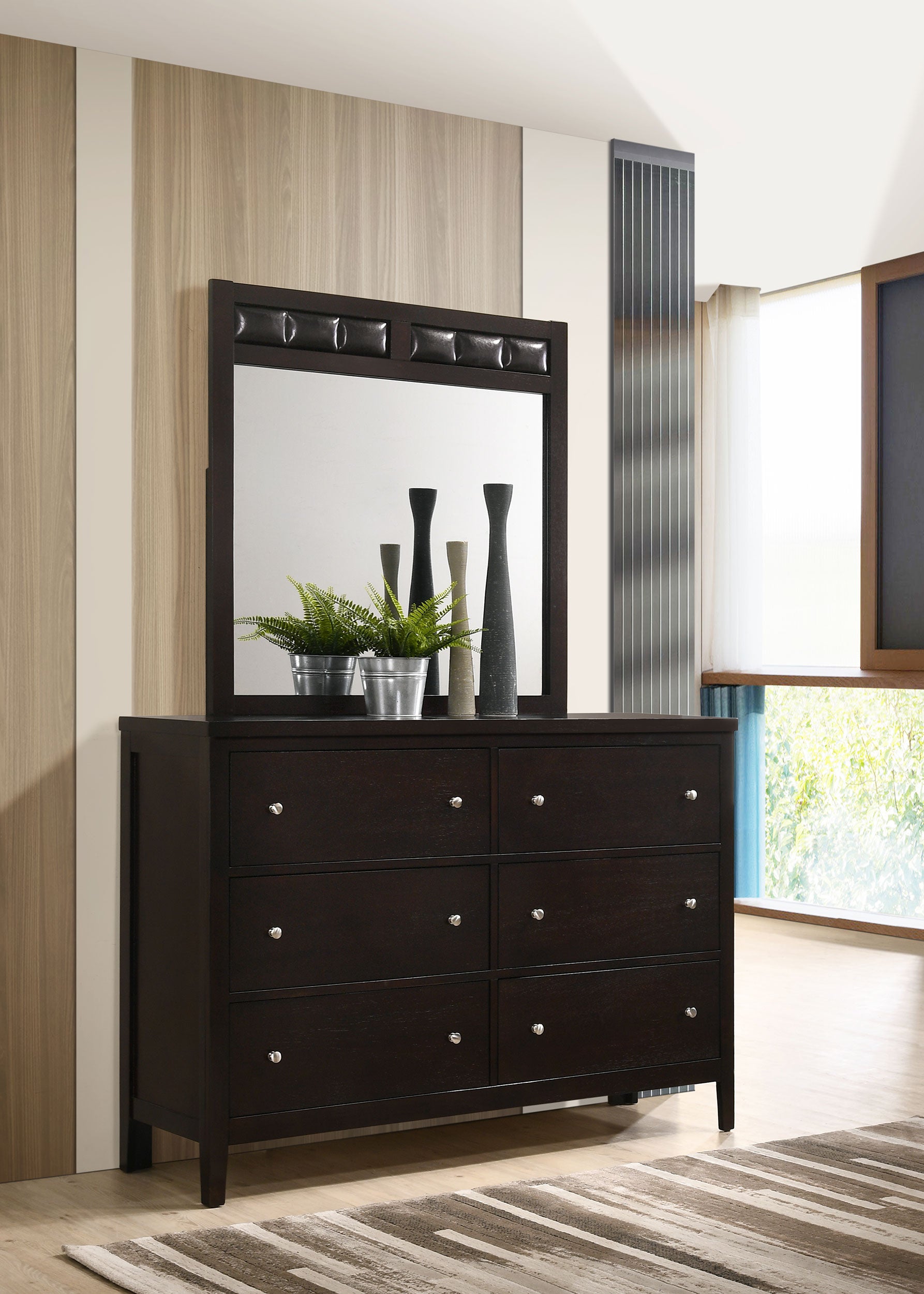 Carlton Dresser with Mirror - Luxe Home Furnishings (Jersey City, NJ)