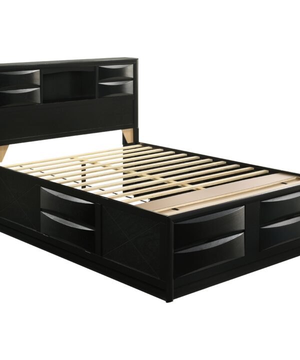 Briana Bookcase Platform Storage Bed - Luxe Home Furnishings (Jersey City, NJ)