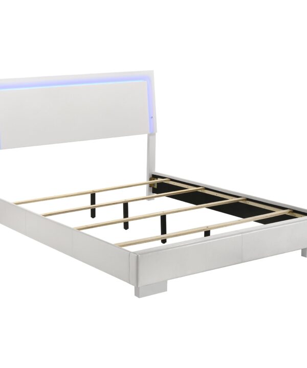 Felicity Panel Bed with LED Lighting - Luxe Home Furnishings (Jersey City, NJ)