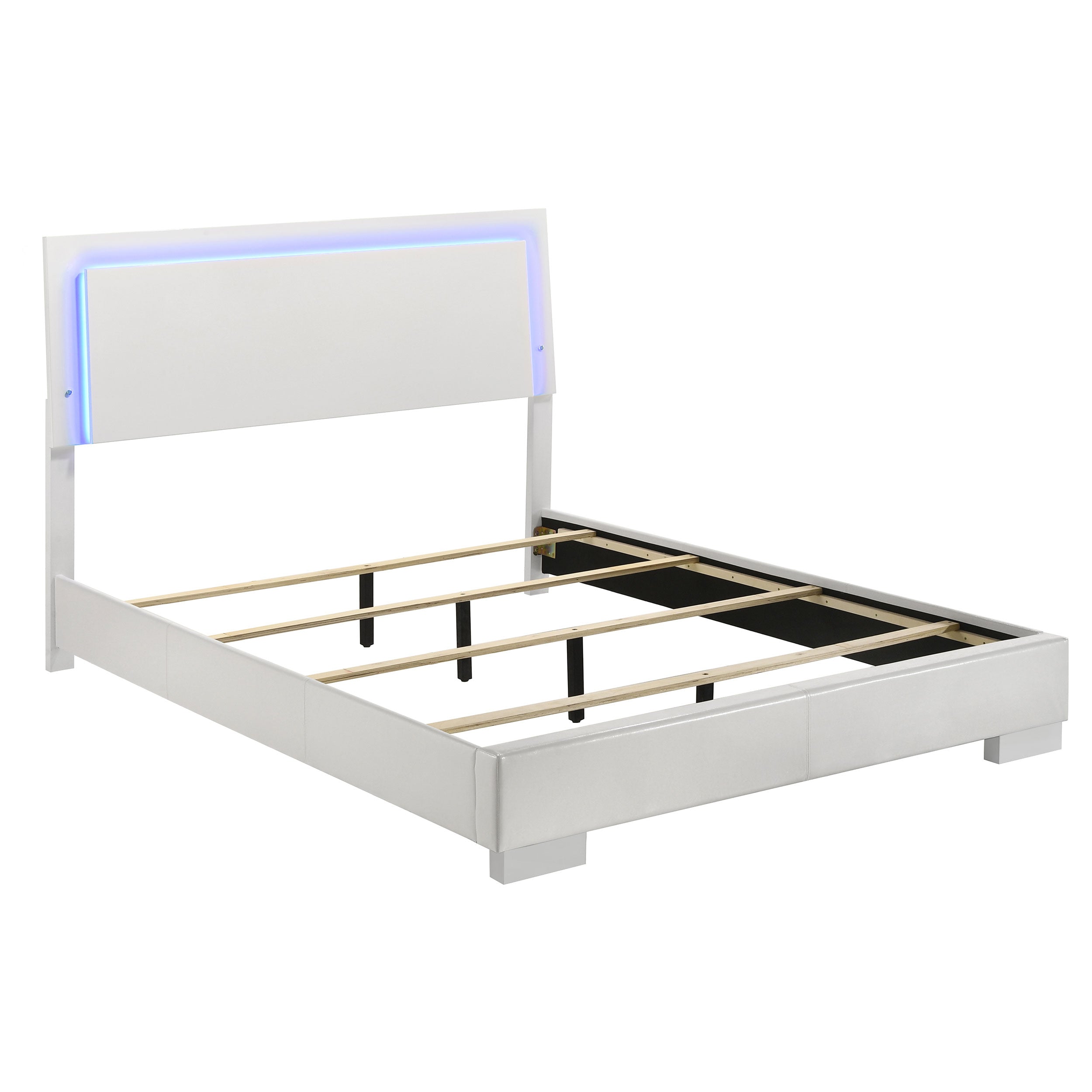 Felicity Panel Bed with LED Lighting - Luxe Home Furnishings (Jersey City, NJ)