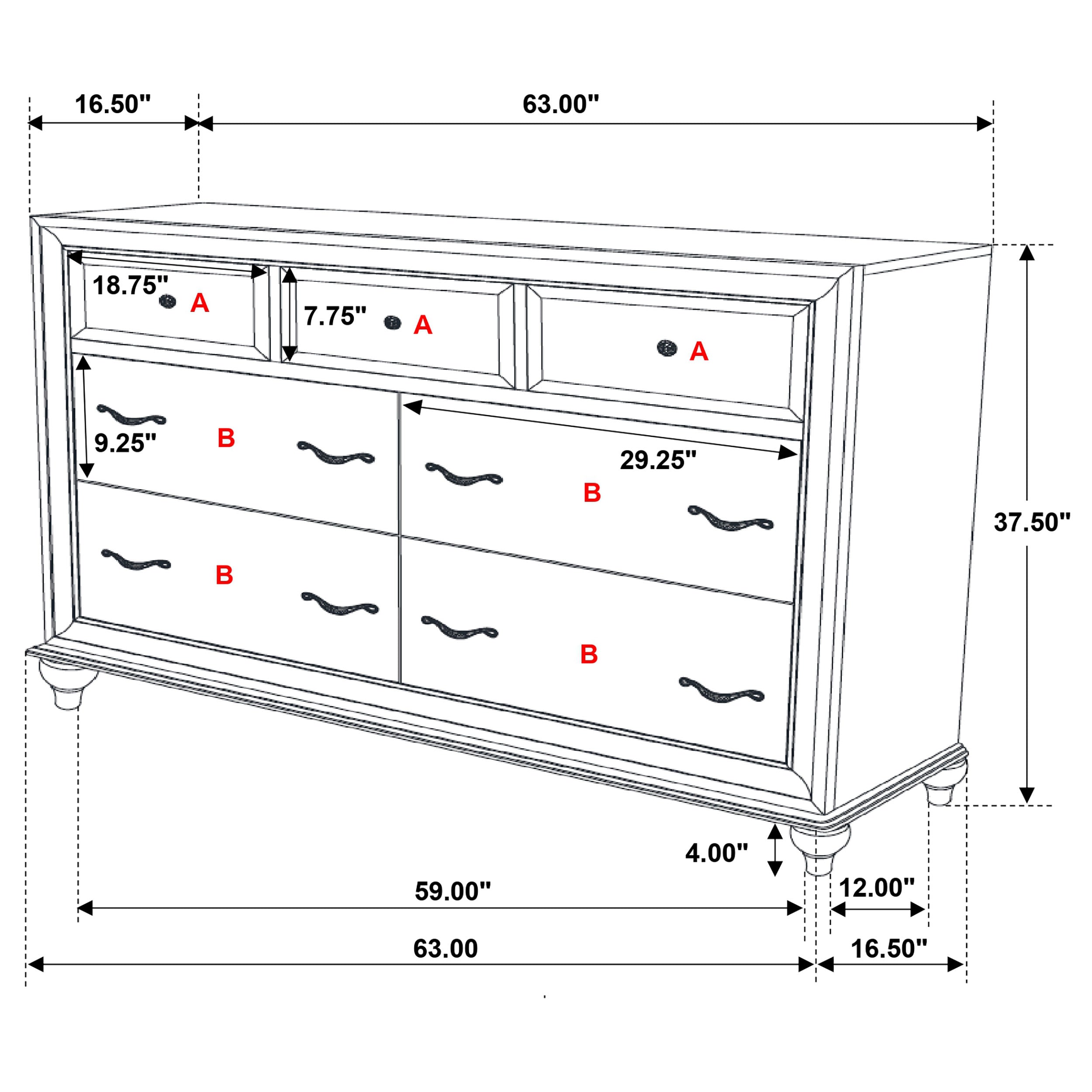 Barzini Dresser - Luxe Home Furnishings (Jersey City, NJ)