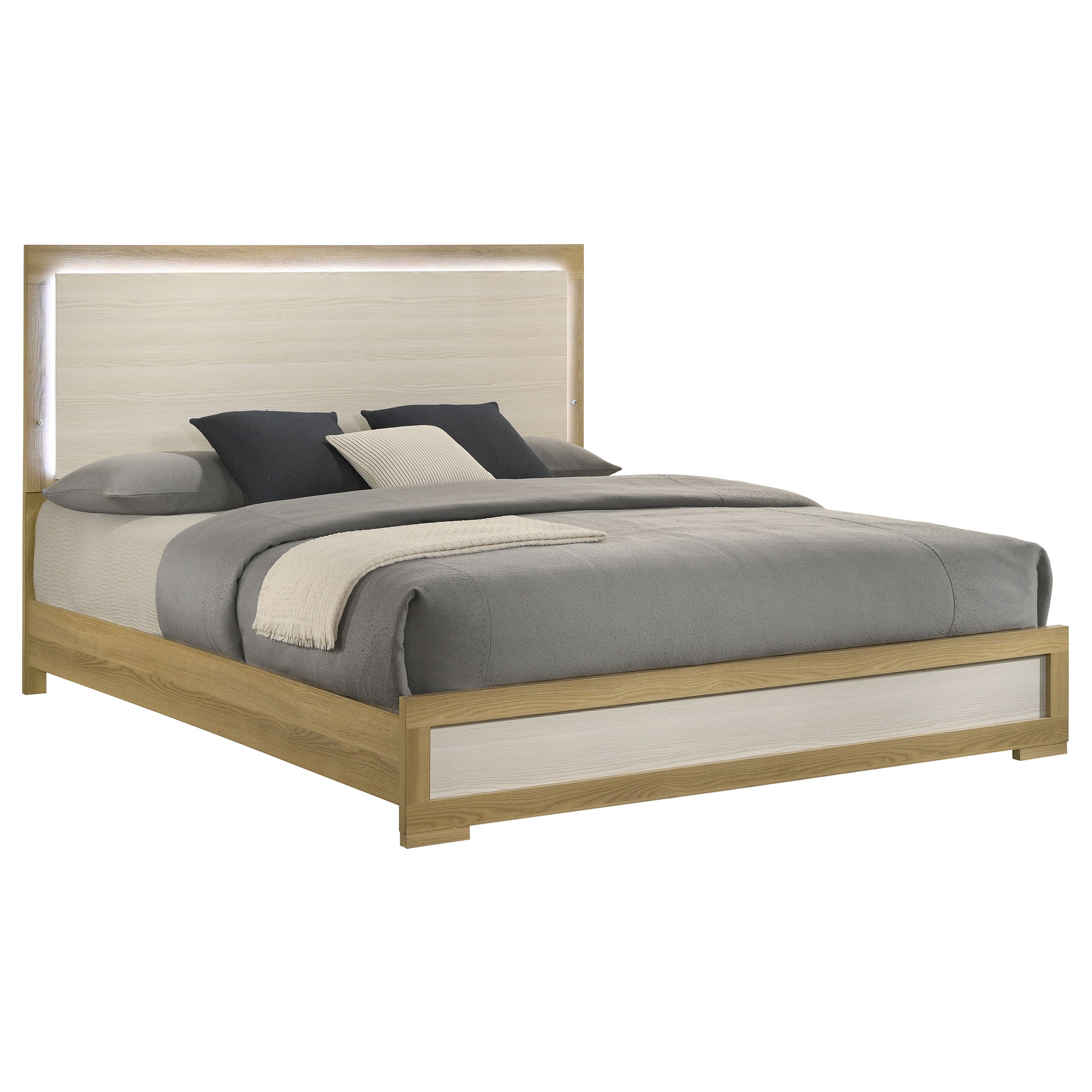 Hyland Panel Bed with LED Lighting - Luxe Home Furnishings (Jersey City, NJ)
