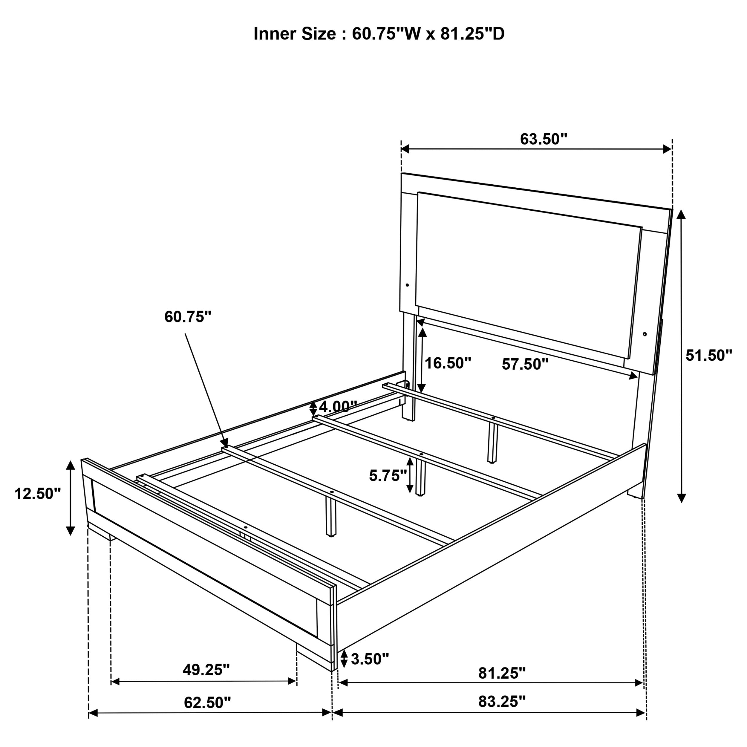 Hyland Panel Bed with LED Lighting - Luxe Home Furnishings (Jersey City, NJ)
