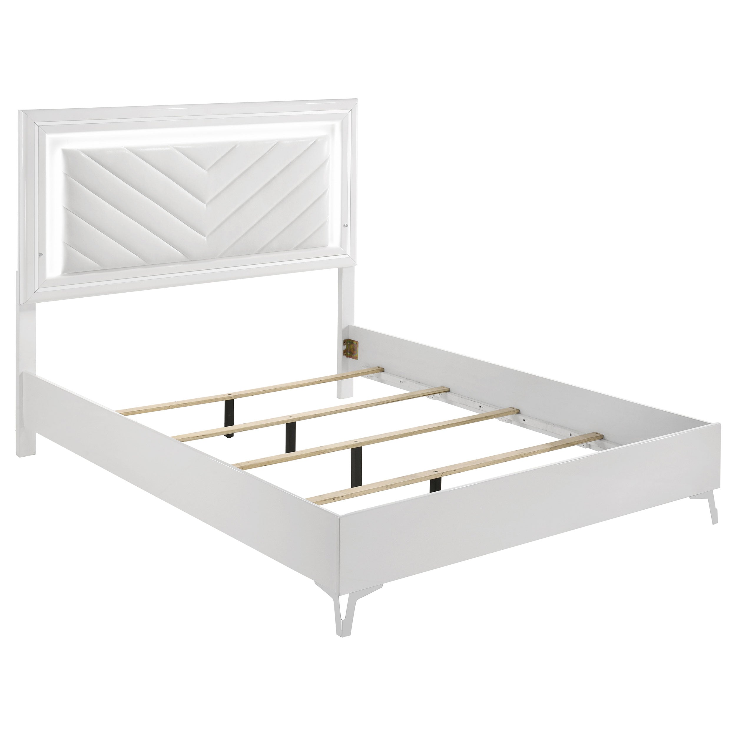 Cassia Panel Bed with LED Lighting - Luxe Home Furnishings (Jersey City, NJ)
