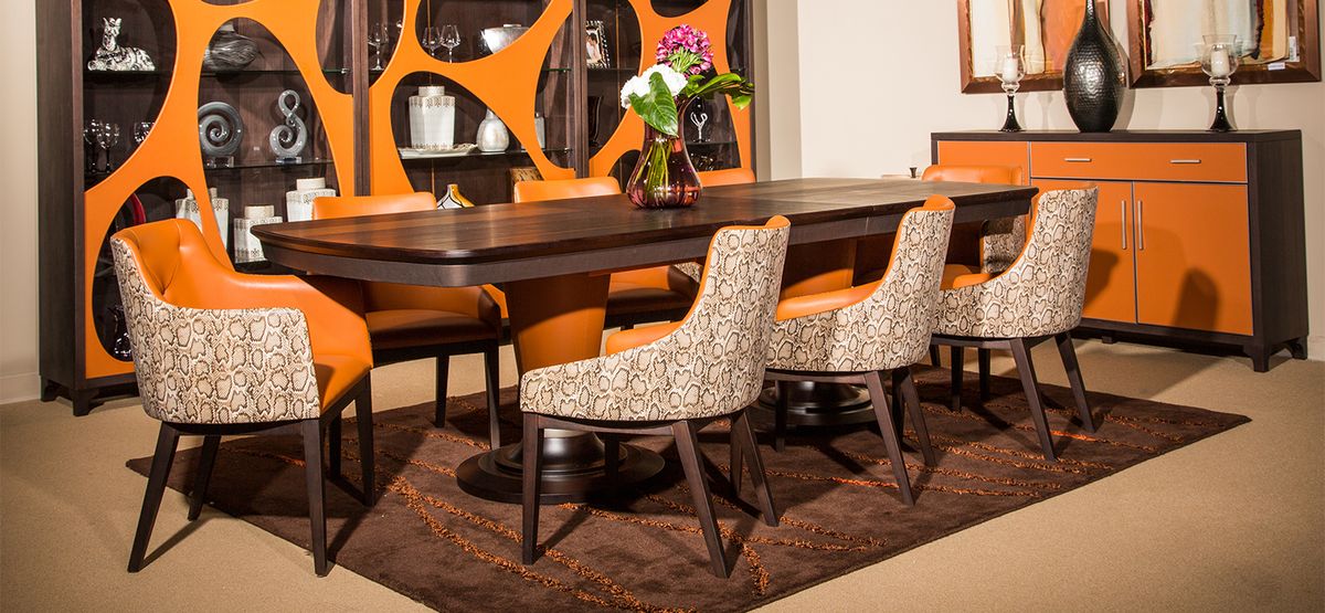 Aico 21 Cosmopolitan Curio Side Cabinet in Orange/Umber - Luxe Home Furnishings (Jersey City, NJ)