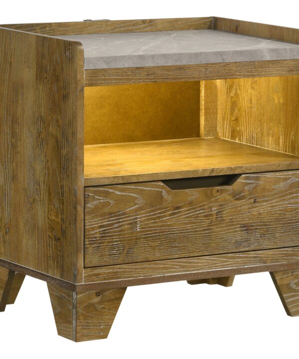 Henderson Nightstand with LED Lighting - Luxe Home Furnishings (Jersey City, NJ)